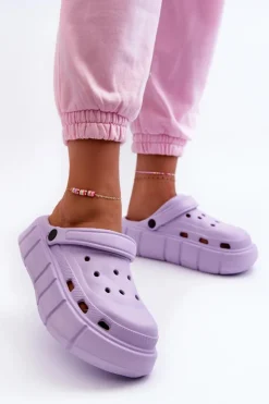 Boto Klapki Basenowe|Klapki Na Platformie*Damskie Piankowe Klapki Na Platformie Fioletowe Beckett Fioletowy