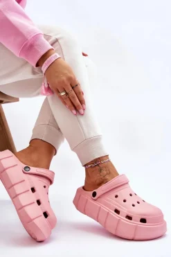 Clearance Boto Damskie Piankowe Klapki Na Platformie Różowe Beckett Różowy