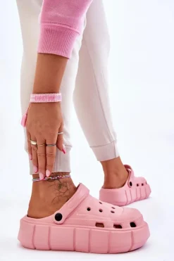 Clearance Boto Damskie Piankowe Klapki Na Platformie Różowe Beckett Różowy