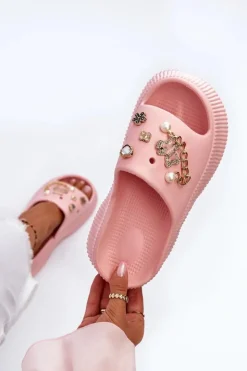 Boto Klapki Na Platformie|Klapki Damskie Klasyczne*Damskie Piankowe Klapki Z Ozdobami Różowe Afariana Różowy