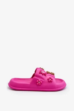 Damskie Boto Damskie Piankowe Klapki Z Ozdobami Fuksja Cambrina