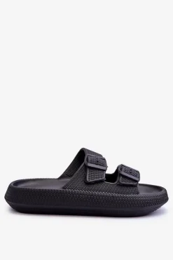 Boto Klapki Basenowe|Klapki Damskie Klasyczne*Damskie Piankowe Klapki Z Paskami Czarne Sharmen