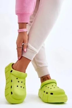 Hot Boto Damskie Piankowe Na Platformie Limonkowe Beckett