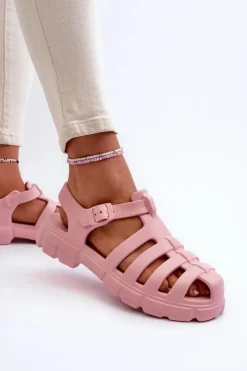 Clearance Boto Damskie Piankowe Sandały Rzymianki Różowe Gasaria Różowy