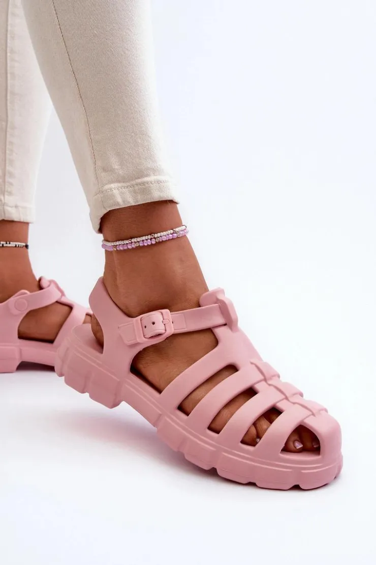 Clearance Boto Damskie Piankowe Sandały Rzymianki Różowe Gasaria Różowy