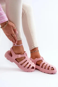Clearance Boto Damskie Piankowe Sandały Rzymianki Różowe Gasaria Różowy