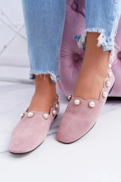 Damskie Boto Damskie Różowe Baleriny Lu Boo Milis