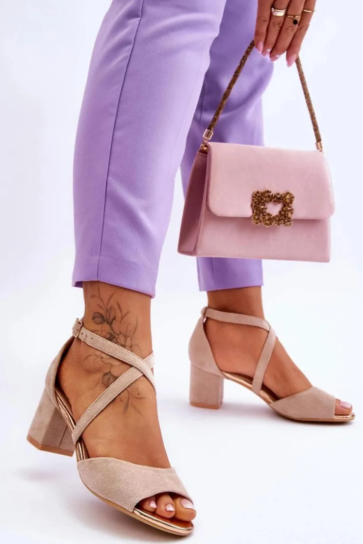 Damskie Buty damskie Vinceza Damskie Sandałki Na Niskim Obcasie Beżowe Quinn