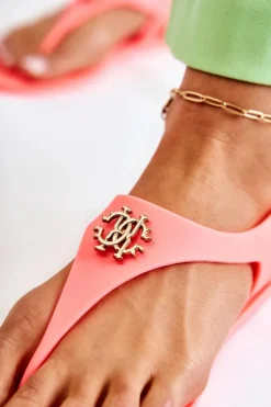 Online Boto Damskie Sandałki Neonowe Pomarańczowe Sonner