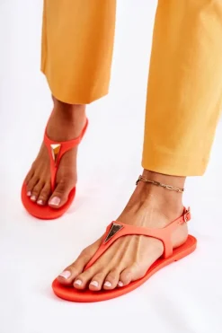 Damskie Boto Damskie Sandałki Neonowy Pomarańczowy Storm