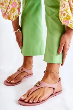 Boto Damskie Sandałki Różowe Sonner