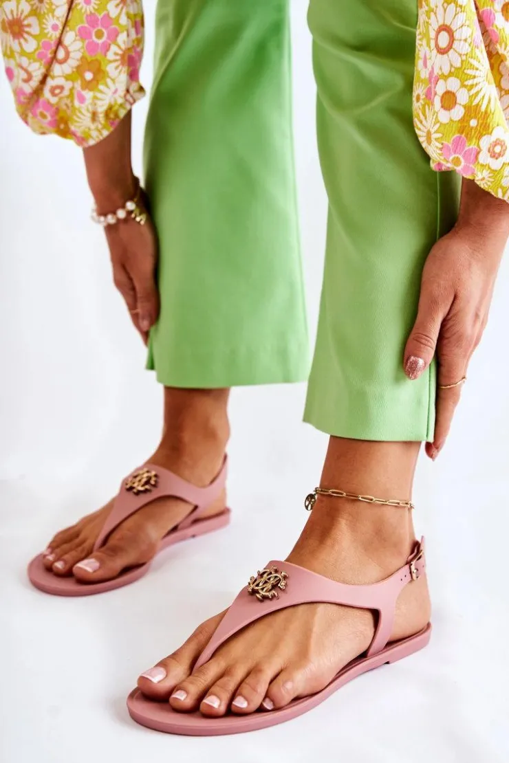 Boto Damskie Sandałki Różowe Sonner