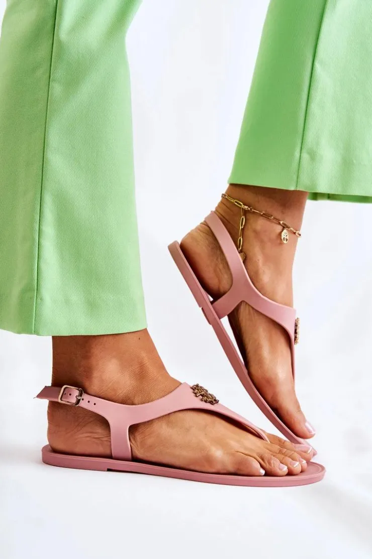 Boto Damskie Sandałki Różowe Sonner