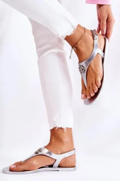 Damskie Boto Damskie Sandałki Srebrne Sonner