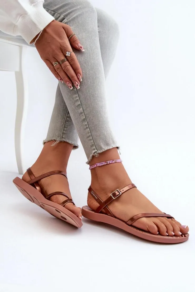Ipanema Damskie Sandały 82842 Fashion Sandal VIII Fem Różowo-Brązowe