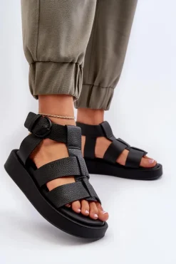 Damskie Big Star Shoes Damskie Sandały Big Star NN274071 Czarne