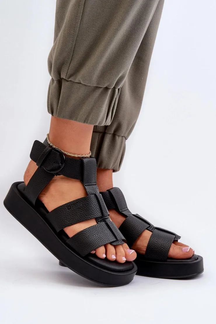 Damskie Big Star Shoes Damskie Sandały Big Star NN274071 Czarne