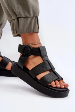 Damskie Big Star Shoes Damskie Sandały Big Star NN274071 Czarne