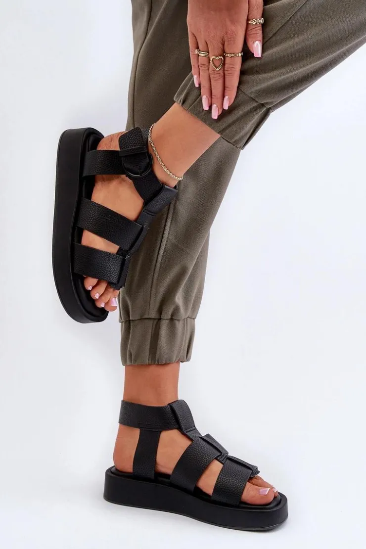 Damskie Big Star Shoes Damskie Sandały Big Star NN274071 Czarne