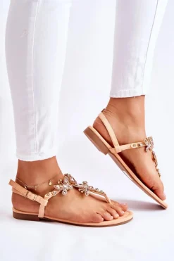 Damskie Boto Damskie Sandały Japonki Z Ozdobnymi Motylami Pomarańczowe Lonnie