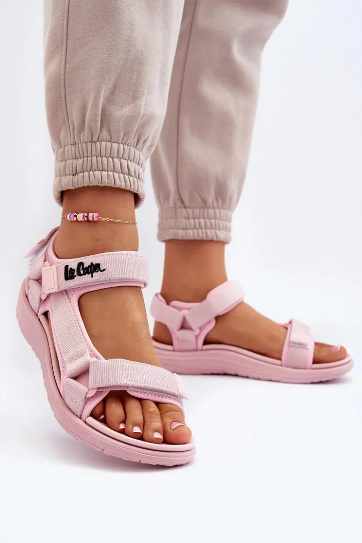Lee Cooper Damskie Sandały LCW-24-34-2613 Różowe