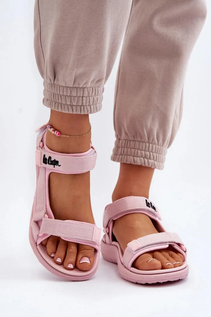 Lee Cooper Damskie Sandały LCW-24-34-2613 Różowe