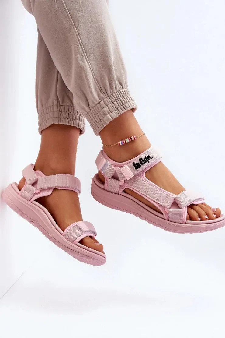 Lee Cooper Damskie Sandały LCW-24-34-2613 Różowe