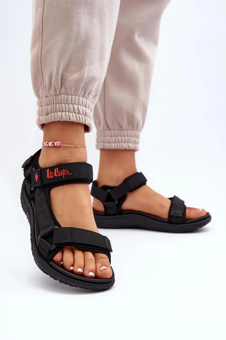 Damskie Lee Cooper Damskie Sandały LCW-24-34-2615 Czarne