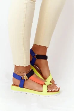 Sale Boto Damskie Sandały Na Gumowej Podeszwie Wielokolorowe Stranger