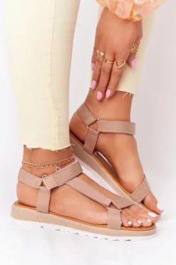 Damskie Boto Damskie Sandały Na Gumowej Podeszwie Brązowe Stranger