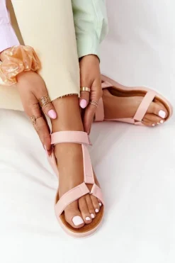 Boto Sandały Płaskie*Damskie Sandały Na Gumowej Podeszwie Koralowe Stranger