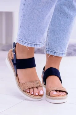 Discount Boto Damskie Sandały Na Koturnie Lniane Felucci