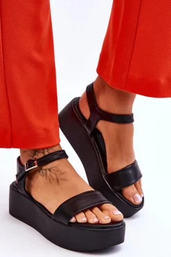 Damskie Buty damskie Vinceza Damskie Sandały Na Masywnej Platformie Czarne Casen