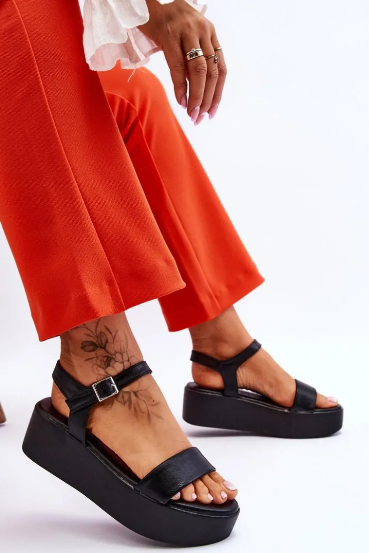 Damskie Buty damskie Vinceza Damskie Sandały Na Masywnej Platformie Czarne Casen