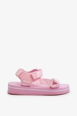 Outlet Big Star Shoes Damskie Sandały Na Platformie Big Star NN274A533 Różowe Różowy
