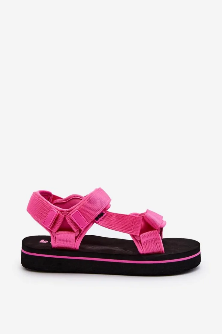 Sale Lee Cooper Damskie Sandały Na Platformie LCW-24-05-2750L Fuksja Różowy