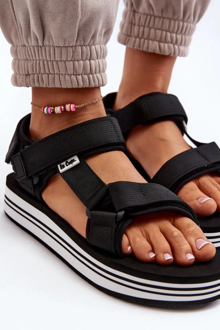 Damskie Lee Cooper Damskie Sandały Na Platformie LCW-24-05-2753 Czarne