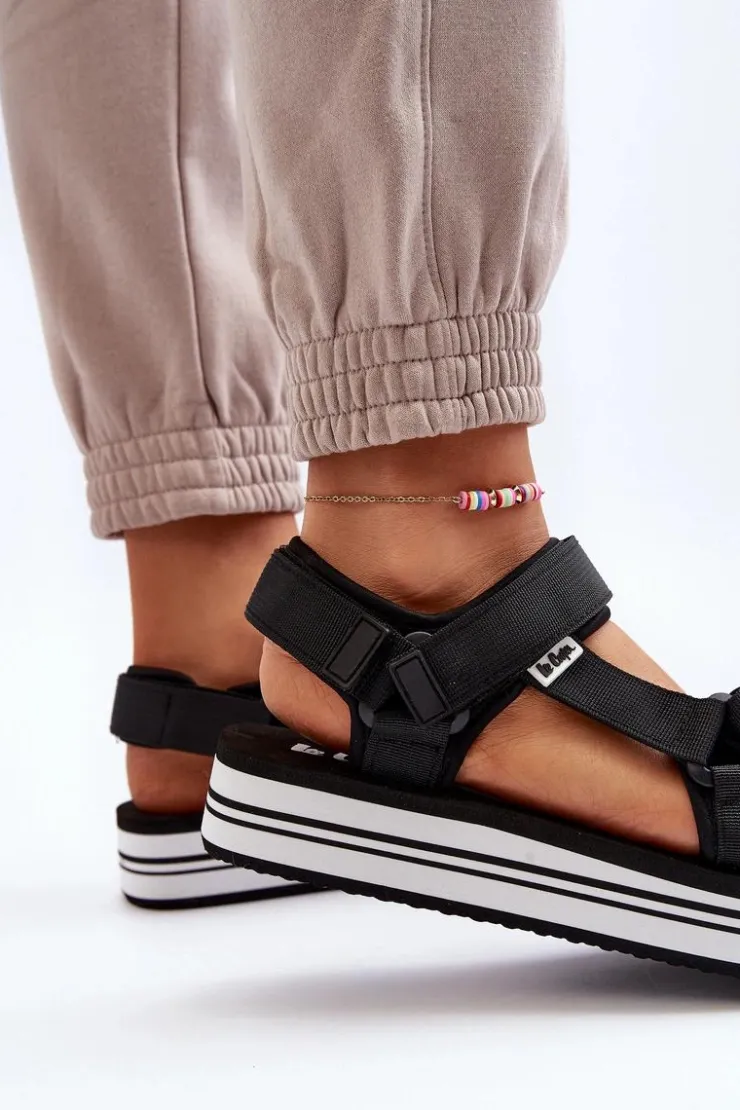 Damskie Lee Cooper Damskie Sandały Na Platformie LCW-24-05-2753 Czarne