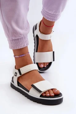 Best Big Star Shoes Damskie Sandały Na Platformie Big Star NN274777 Białe Biały