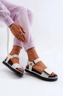 Best Big Star Shoes Damskie Sandały Na Platformie Big Star NN274777 Białe Biały