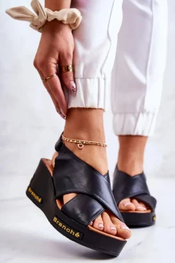 Online Buty damskie Vinceza Damskie Sandały Na Rzep Czarne Amaze