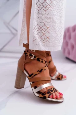 Clearance Boto Damskie Sandały Na Słupku Eleganckie Z Paskami Villey