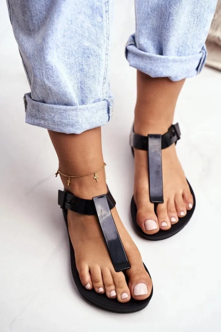 ZAXY Damskie Sandały Pachnące Gumowe Czarne DD285039