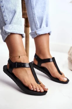 ZAXY Damskie Sandały Pachnące Gumowe Czarne DD285039