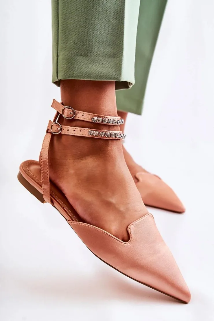 Boto Damskie Sandały Z Noskiem W Szpic Różowe Amisha