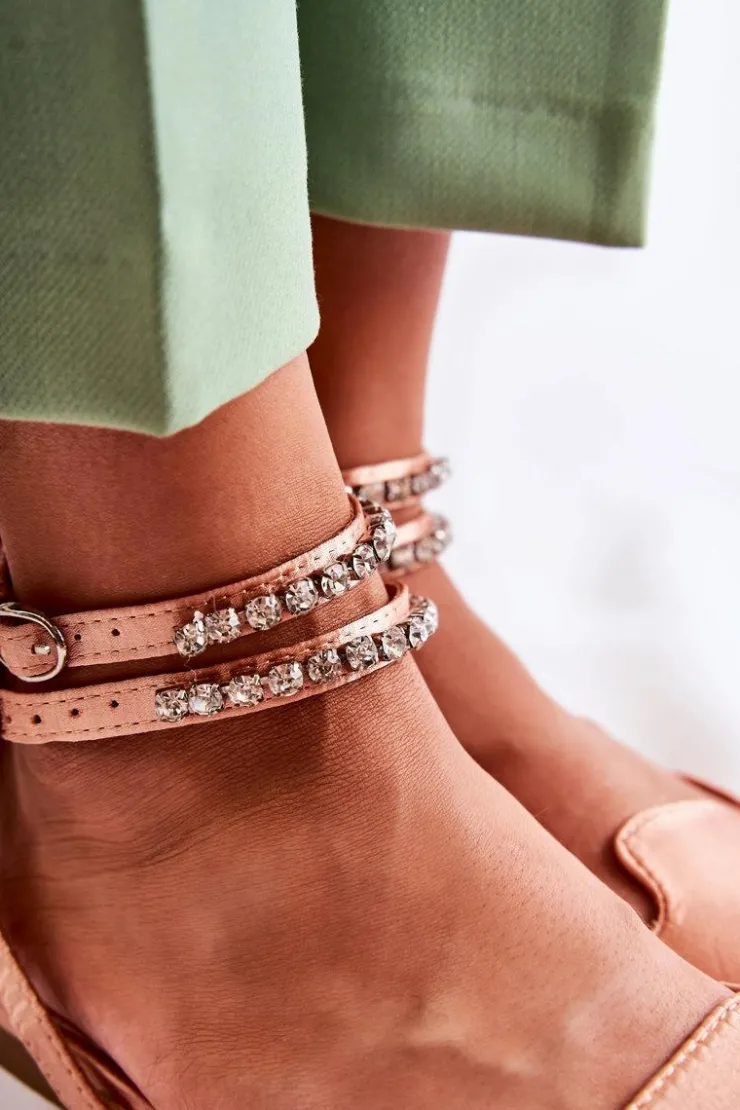 Boto Damskie Sandały Z Noskiem W Szpic Różowe Amisha