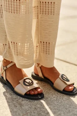 Damskie Damskie buty S.Barski Damskie Sandały Z Ozdobą S.Barski KV27-045 Złote