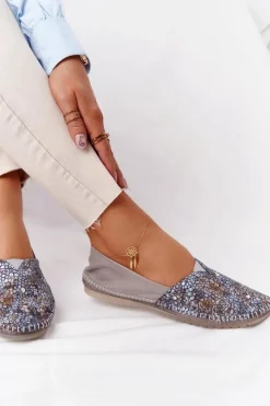 Maciejka Baleriny Skórzane|Baleriny Klasyczne*Damskie Skórzane Baleriny 01930-86 Popielate