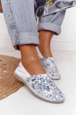 New Maciejka Damskie Skórzane Baleriny Białe 01930-85