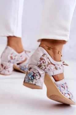 Best Maciejka Damskie Skórzane Botki 05328-04 Beżowe